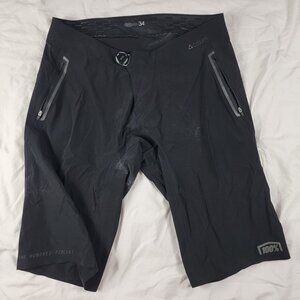 100% Celium Mens Cycling Shorts Size 34 Black Lightweight Breathable Summer